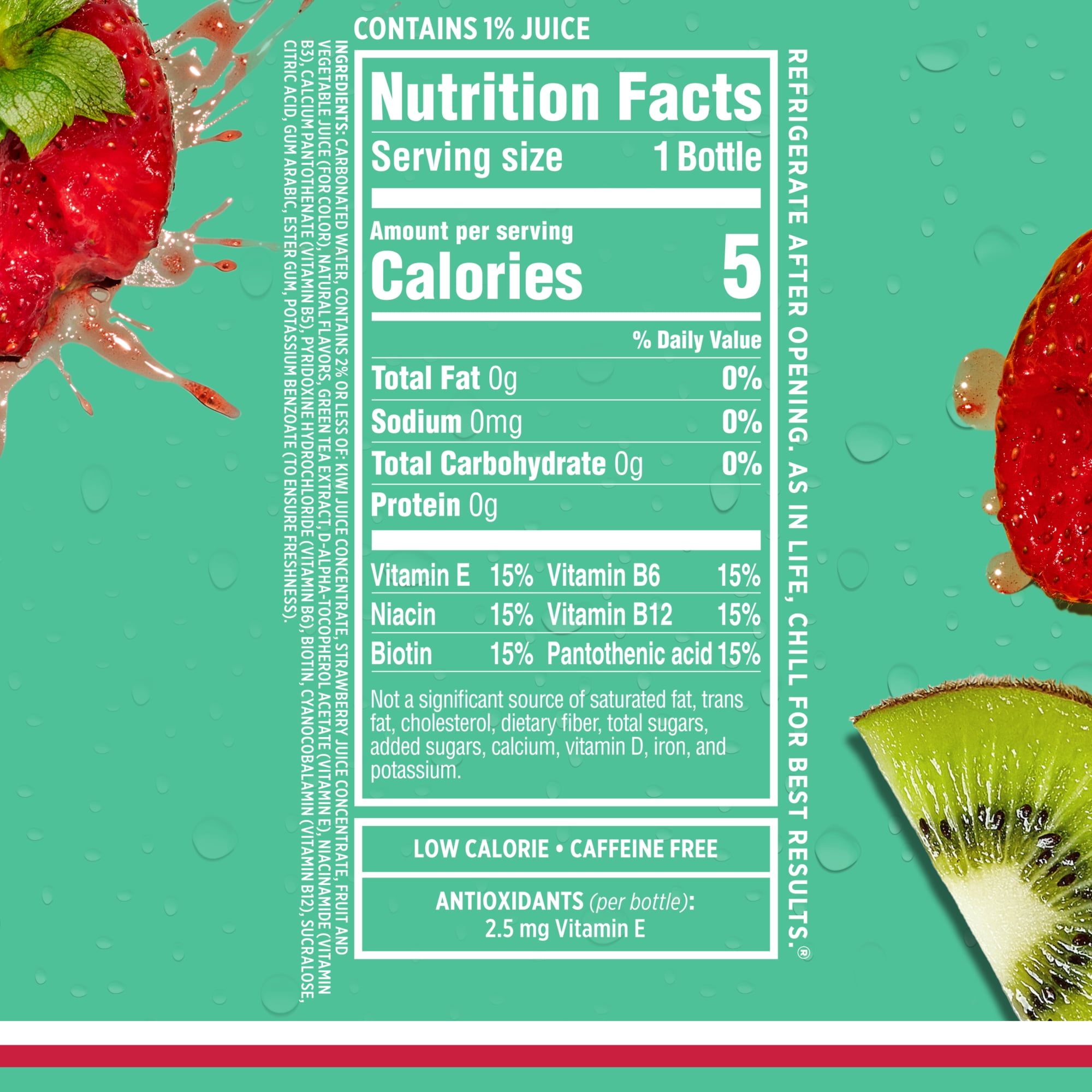 Sparkling Ice® Naturally Flavored Sparkling Water, Kiwi Strawberry 17 Fl oz
