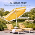 thumbnail image 4 of Best Choice Products 9ft Fringe Market Umbrella  Boho Patio Sunshade w/ Tilt, UPF50+ - Marigold, 4 of 9