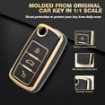 thumbnail image 4 of Xotic Tech Black TPU Full Protect Remote Control Key Fob Cover Shell Case w/Keychain Compatible with Volkswagen Golf GTI Rabbit R MK6 Tiguan Passat Polo Jetta UP! Beetle Santana Scirocco Eos Touran, 4 of 9