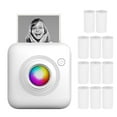 thumbnail image 1 of Riwcyla Mini Pocket Printer Portable 58mm Thermal Printer Machine Wireless BT Connection for Picture Label DIY Handcraft List Memo Notes Journal Receipt Paper Instant Sticker with 11 Roll Thermal Pa, 1 of 6