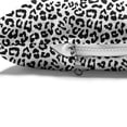 thumbnail image 4 of Leopard Print Pet Bed, Monochrome Graphic Style Wild Jungle Animal Abstract Skin Spots, Chew Resistant Pad for Dogs and Cats Cushion with Removable Cover, 24" x 39", Black White, by Ambesonne, 4 of 4