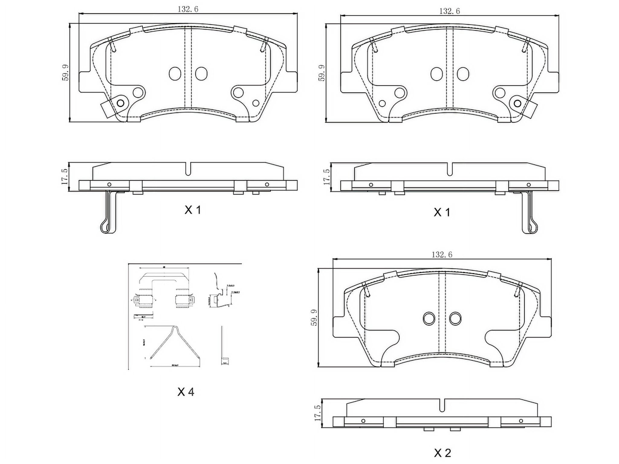 Winstop Brake Pad Set, Front WS.1912.0.C, Hyundai Elantra 2020-2017