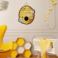 thumbnail image 4 of Welcome to Our Hive Bee Wall Plaque Honey, Bee Hanging Welcome Signs Wooden Honeycomb Decor, Farmhouse Hive Decor for Home Wall Front Door Porch Garden Shop Indoor Outdoor Decoration, 4 of 6