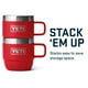 thumbnail image 5 of Taza YETI Rambler apilable de acero inoxidable de 180 ml, 2 unidades, color rojo, 5 of 8
