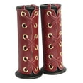 thumbnail image 2 of S SERENABLE 22mm 7/8" Leather Motorcycle Hand Grip Throttle Covers Wraps Red, 2 of 9