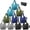 Army Green,grey,navy Blue, Black, Lake Blue-10, variant on Reusable Grocery Bags Lightweight Durable Shopping Washable Foldable 12 Pack Xlarge Classic Geometric Design Gift Tote With Elastic Band And Separated Zipper Storage Pouch