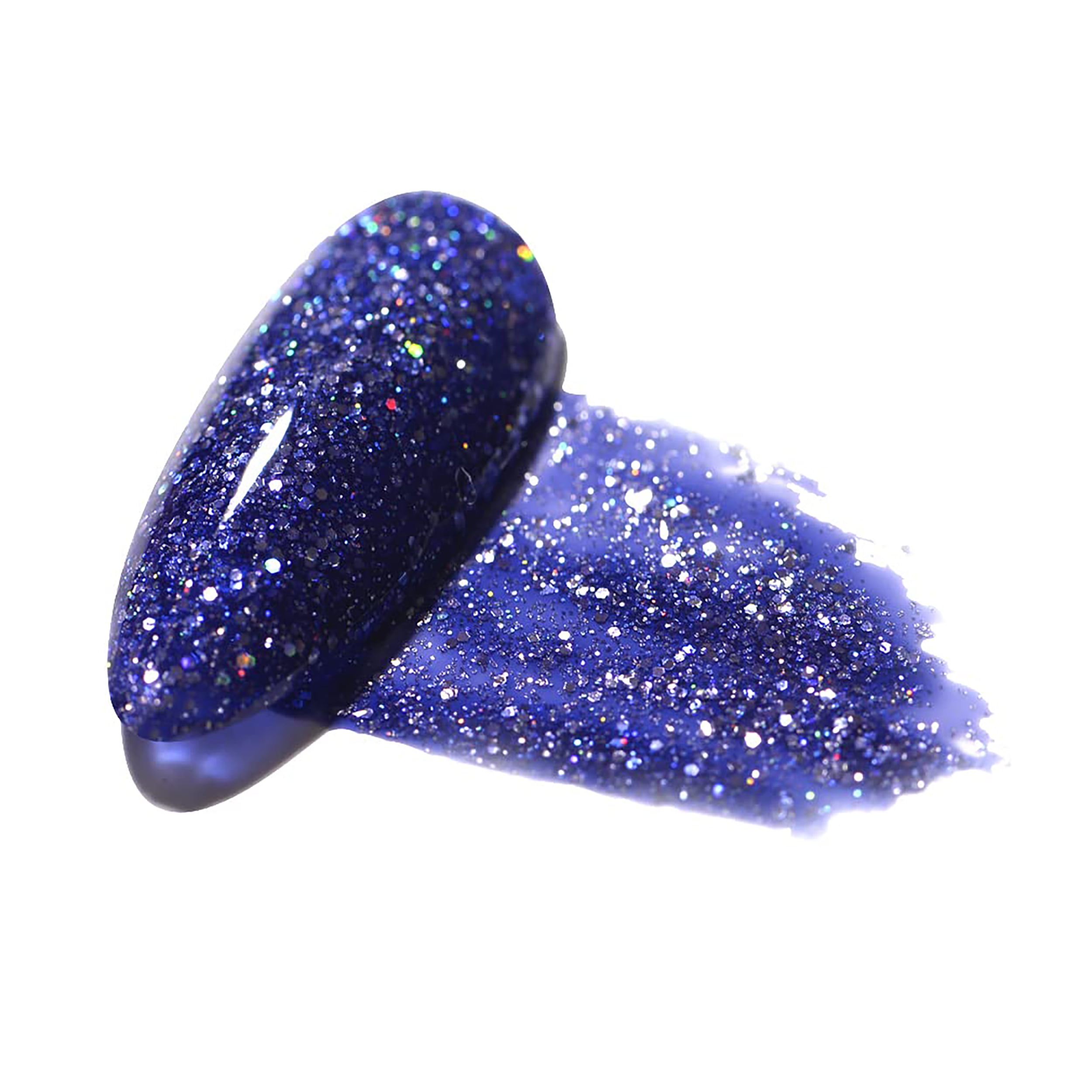 BLUESKY GEL NAIL POLISH BLUE GLITTER NAVY MULTI DIAMOND BLZ42 UV LED SOAK  OFF