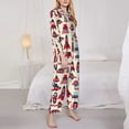 thumbnail image 4 of Kll Rocket Pattern Print Women'S Long Sleeve Pajamas With Pants Sleepwear Loungewear 2 Set-Xx-Large, 4 of 9
