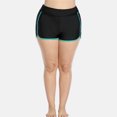 thumbnail image 6 of Alove Women Plus Size Swim Shorts High Waist Board Shorts Stretchy Color Contrast Swimsuit Bottoms, 6 of 7