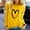 Yellow, variant on Outfmvch hoodies for women Casual Print Shirts Long Sleeve Loose T-Shirt womens tops womens sweaters White