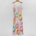 thumbnail image 5 of Colorful Donut Pattern Print Sleeveless Dress Women's Evening Dress Womans Clothing, 5 of 9