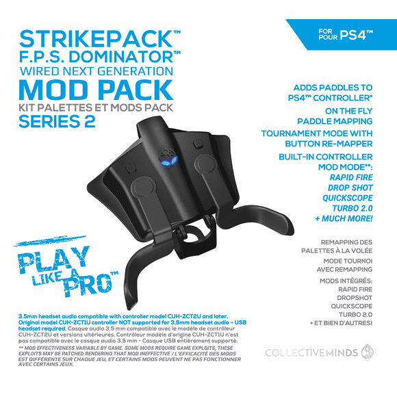 Collective Minds Strike Pack F.P.S. Dominator Series 2 Controller Adapter with Mods & Paddles for PS4
