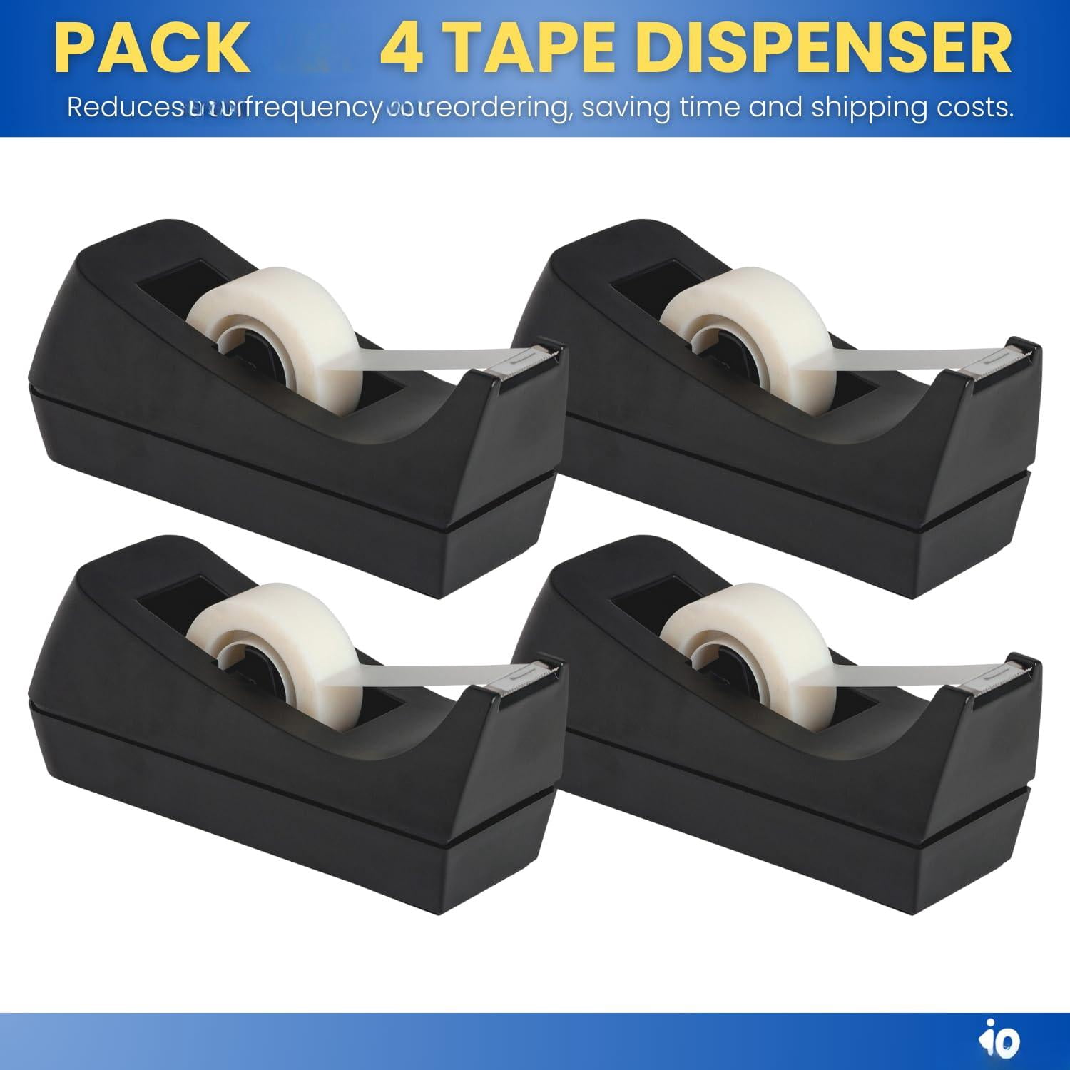 Desk Tape Dispenser  Black 4 Pack (desktop Dispenser)