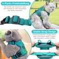 thumbnail image 4 of Arnés ajustable antiescape para gatos - Arnés con correa - Arnés suave para gatos, gatitos, perros y cachorros - Azul turquesa - Talla M, 4 of 6