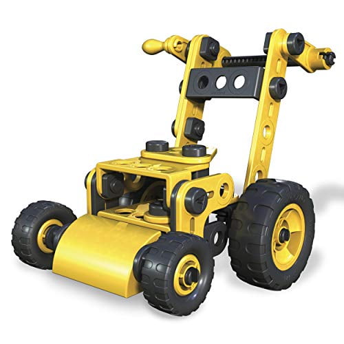 Meccano Junior, Truckin' Tractor, 4 modèles de construction, 87 pièces,  pour les 5 ans et plus, jouet éducatif pour la construction STEM 