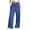 Navy, variant on longantii Wide Leg Sweatpants Women Drawstring High Waisted Joggers Casual Y2k Trouser Sweat Palazzo Pants with Pockets Light Gray XXL