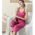 thumbnail image 5 of Doublju Women's Sleeveless Racerback Capri Pajama 2 Pcs Set (Plus Size Available), 5 of 5