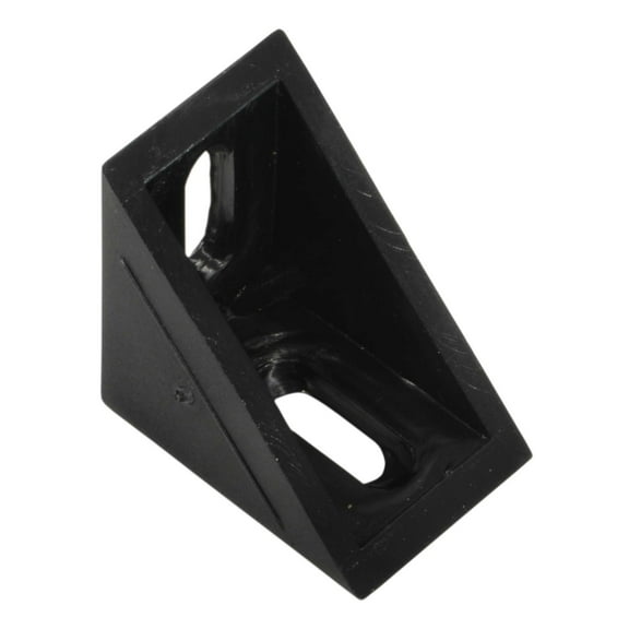 90?? x 1" x 1" Black Plastic Mounting Brackets (10 pcs.)