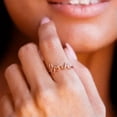 thumbnail image 3 of Romantic Women Engagement Love 14k Rose Gold Plated Ring Jewelry Sz 6-10, 3 of 5