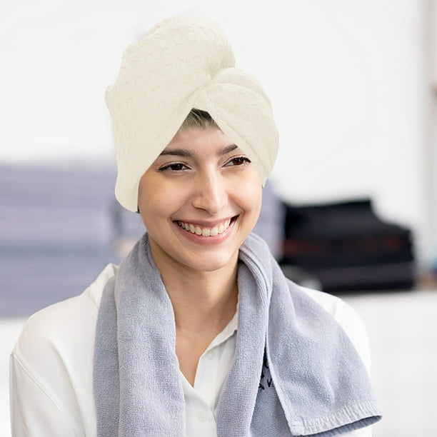 Accesorios de baño: Toallas para el cabello, turbantes para cabello mojado, toallas para secar el cabello rizado, toallas de secado rápido para mujeres, toallas largas envolventes.