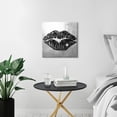 thumbnail image 2 of Black and Grey Wall Art Decor Woman Sexy Lips Painting Prints on Canvas Unframed Artwork for Home Bedroom Bathroom Salon Decor Unframed, 2 of 3