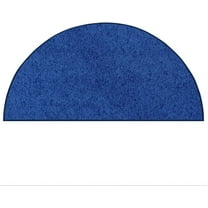 Furnishmyplace Modern Plush Solid Color Rug - Pet Friendly, Made in USA, Neon Blue Area Rugs 60" x 120" Half Round