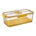thumbnail image 1 of de alimentos Plástico Congelador Cajas de almacenamiento seguro Amarillo32.5x17.5x11cm Gloria Tapas de contenedores de almacenamiento, 1 of 8