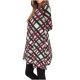 thumbnail image 1 of ICHUANYI Clearance Fashion Women Plaid Printing Loose Comfy Long Sleeve Button Dress(Wine, XL) ICHUANYI WER2023081501216, 1 of 3