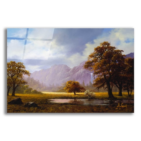 Epic Art 'Ochre fields' by Anthony Casay, Acrylic Glass Wall Art, 16"x12"
