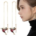 thumbnail image 3 of 1 Paire de Boucles d'Oreilles Colibri pour Femmes Boucles d'Oreilles en Alliage à Enfiler Boucles d'Oreilles Pendantes Décoratives Boucles d'Oreilles Pendantes Boucles d'Oreilles à Pampilles Boucles d'Oreilles Clous en Strass Rouge, 3 of 9