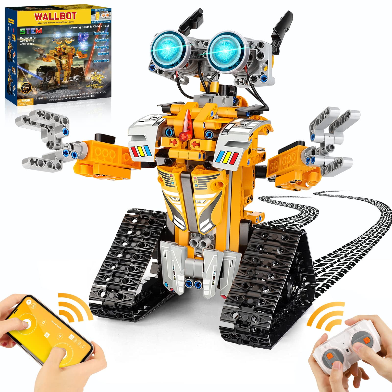 STEM Projects for Kids Ages 8-12, Remote & APP Controlled Robot Building  Kit Birthday Gifts Toys for 8 9 10 12-15 Years Old Teen Boys Girls(468