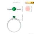 thumbnail image 4 of Angara Natural 0.45 Ct. Emerald Solitaire Ring in 14K White Gold for Women (Ring Size: 8.5), 4 of 9