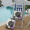 thumbnail image 4 of Black Purple Flower Pillow Covers 18x18 Inch Set of 2 Outdoor Throw Pillows Outdoor Waterproof Decor for Living Room Sofa Patio Funiture Garden Floral Polyester Pillow Covers 002Q, 4 of 6