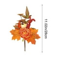 thumbnail image 3 of Orange Halloween Pumpkin Bouquet - 11"-18" Fall Thanksgiving Decor with Realistic Leaves - Festive Table Centerpiece for Home, Office & Christmas Holiday Decorations, 3 of 6