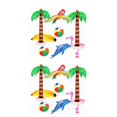 thumbnail image 4 of Soidarity Globo inflable de fiesta hawaiana, accesorios de cumpleaños de playa de PVC Tropical, juguete para niños al aire libre, piscina tipo tipo 1 2Conjunto, 4 of 6