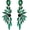 01-Emerald Color, variant on Women's Wedding Bridal Crystal Teardrop Multi Marquise Cluster Bling Dangle Earrings