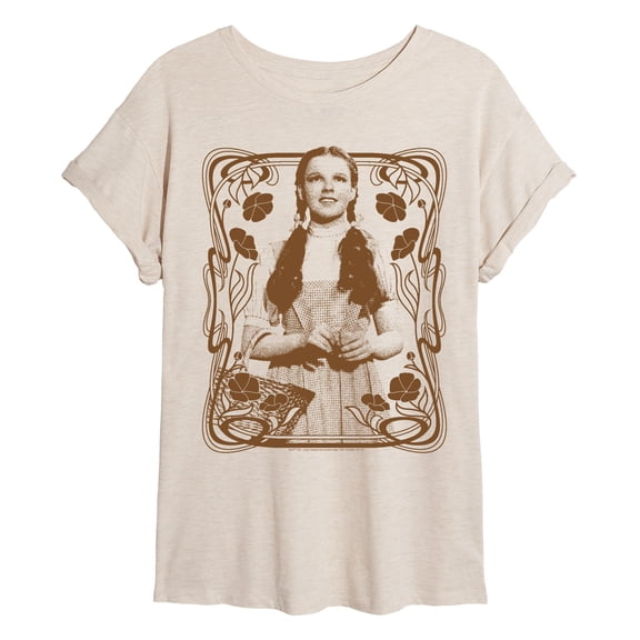 Wizard of Oz - Dorothy Nouveau - Juniors Oversized Graphic T-Shirt