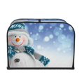 thumbnail image 2 of Cauagu Christmas Snowman In The Snow for 4 Slice Toaster Cover (11.4''×7.9''×7.5'') Bread Machine Cover Toaster Protector Kitchen Appliance Dust Cover, 2 of 7