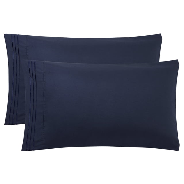 Funda de Almohada de Microfibra Unique Bargains Juego de 2 Suaves Transpirables con Cierre de Cremallera Armada 36x51cm