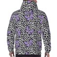 thumbnail image 7 of Wukai Purple Butterflies Print Men Hoodies Fleece Sweatshirts Long Sleeve Sweaters Pullover Fall Outfits Winter Clothes-3X-Large, 7 of 7