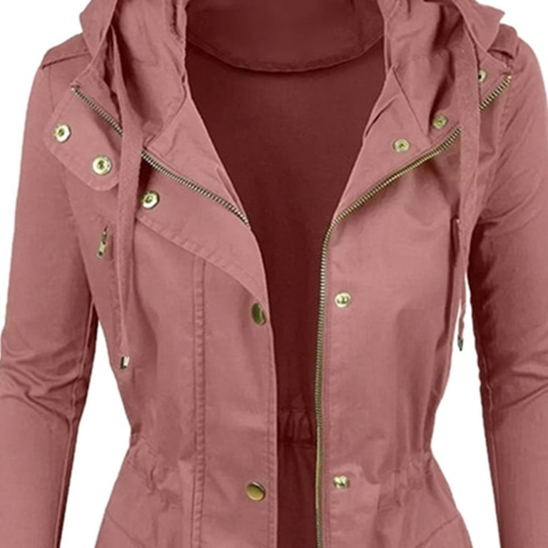 Women's double top zipper coat