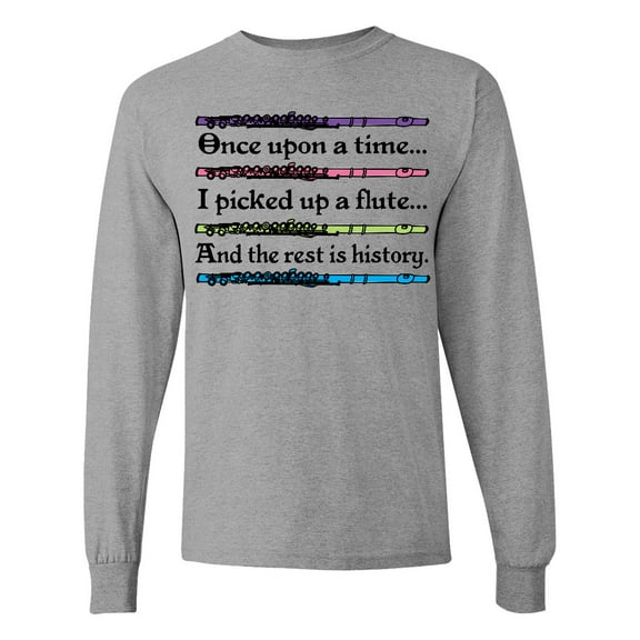 Inktastic Funny Flute Music Quote Long Sleeve T-Shirt