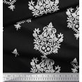 thumbnail image 2 of Soimoi Rayon Crepe Fabric Floral & Paisley Block Fabric Prints by Yard 46 Inch Wide, 2 of 3