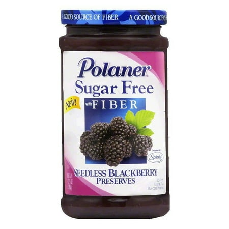 PolanerÂ® Sugar Free with Fiber Seedless Blackberry Preserves 13.5 oz.