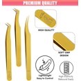 thumbnail image 4 of WWS-Fiber Tip Lash Tweezers for Lash Extensions, Precision Boot Volume Eyelash Extensions Tweezers Japanese Steel Curved Isolation Fiber Grip Tweezers pinzas para pestaas (3pcs), 4 of 4