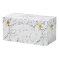 thumbnail image 3 of Baxton Studio Brenta Modern Storage Trunk, Marble White, 3 of 10