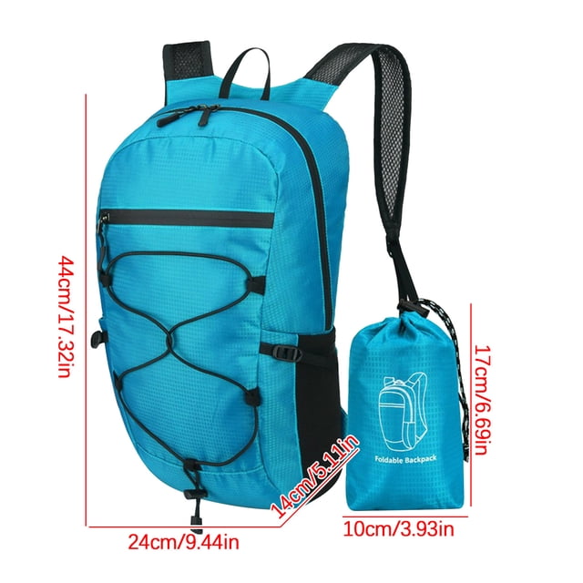 Mochila ligera para viajes al aire libre, mochila pequeña para adultos, deportes al aire libre.