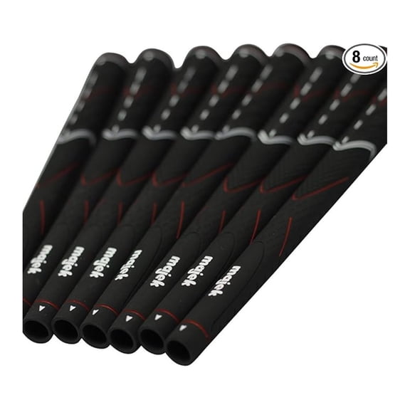 8 All Senior Men's Tour Pro Black Midsize Golf Grips