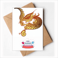 thumbnail image 1 of Colorful Phoenix Animal Art Outline Happy Birthday Greeting Cards Envelopes Blank, 1 of 3