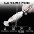 thumbnail image 4 of 2-in-1 Stainless Steel Fish Scaler + Ginger Grater, Multifunction Fish Scale Scraper Remover with Sawtooth Descaler and Hanging Handle, No Mess Tool for Kitchen, Market, Restaurant, Anglers (2PCS), 4 of 8